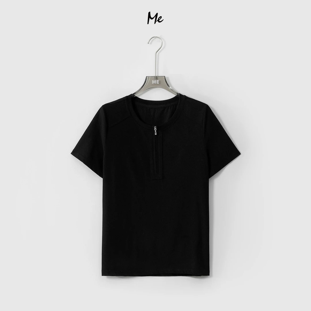 ME【水光冰肌T】毛边反缝透气不闷显瘦舒适时尚百搭短袖T恤MESS1954
