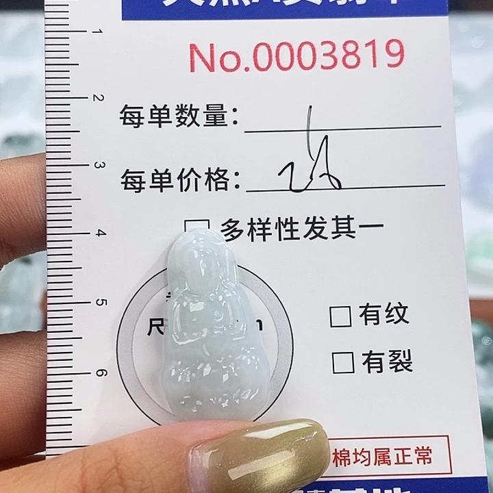 翡翠未镶嵌颈饰3819