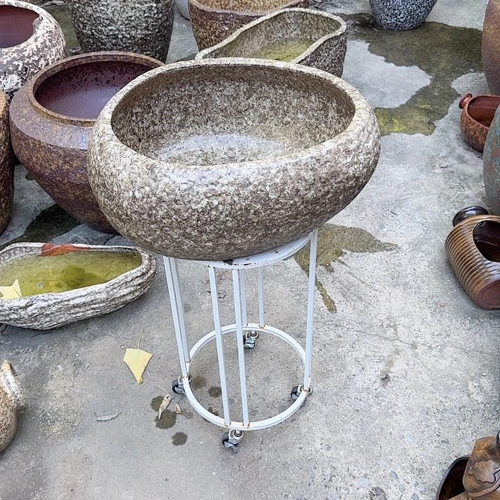 紫砂花盆高度23口径50/40内口径40/30无孔