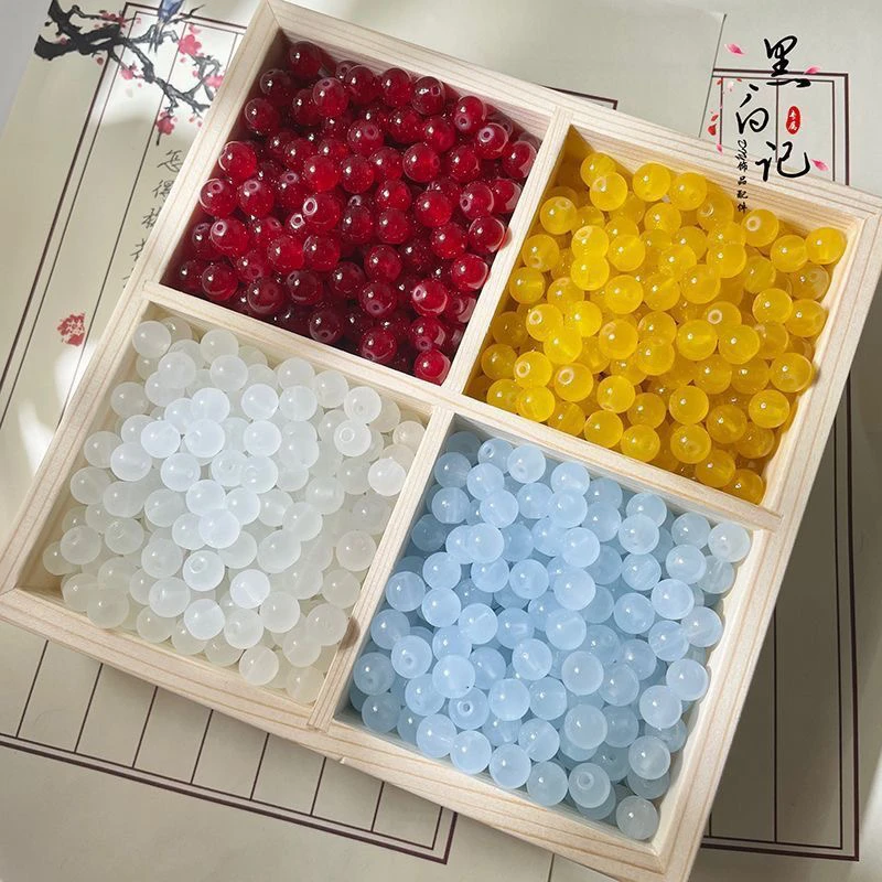 【称斤】备注散珠琉璃玉珠渐变双色玻璃圆珠手工diy配珠材料