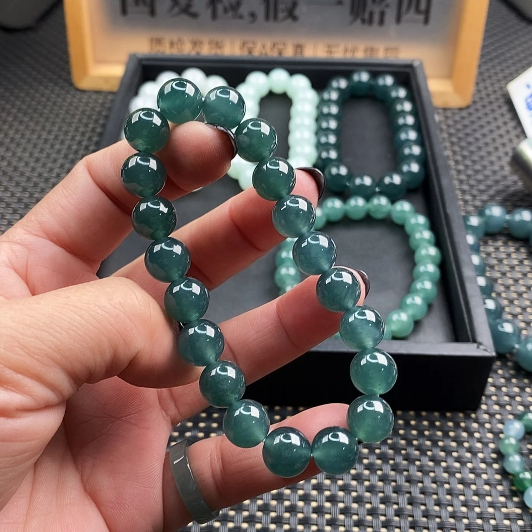 J***”翡翠未镶嵌手链翡翠手串