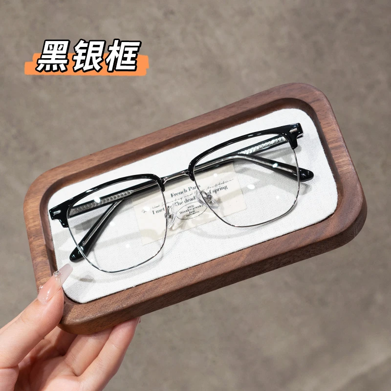 帝格勒痞帅复古半框眼镜架男近视可配度数显脸小斯文理工男眼睛架