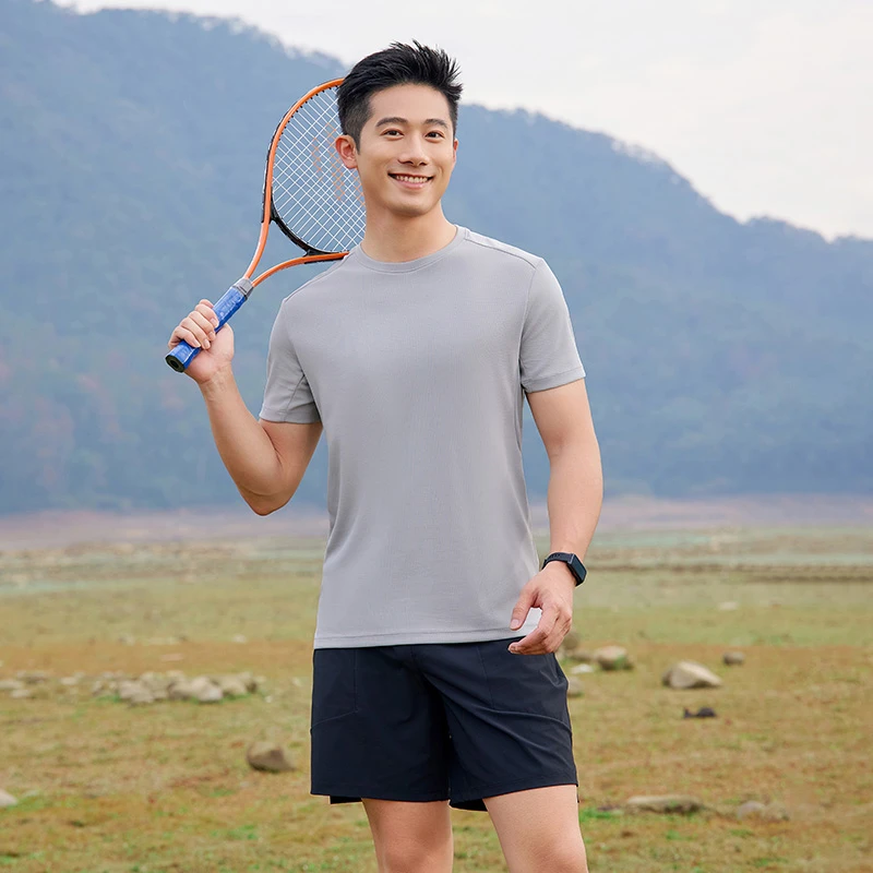 【7A抗菌+抗紫外线】驰野超导丝速干短袖T恤男士圆领夏季薄款上衣