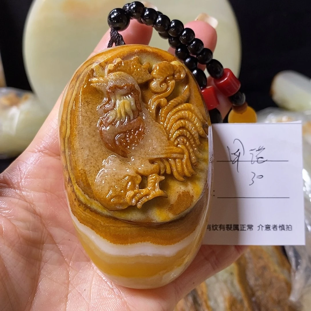 石材军*～古青石手把件