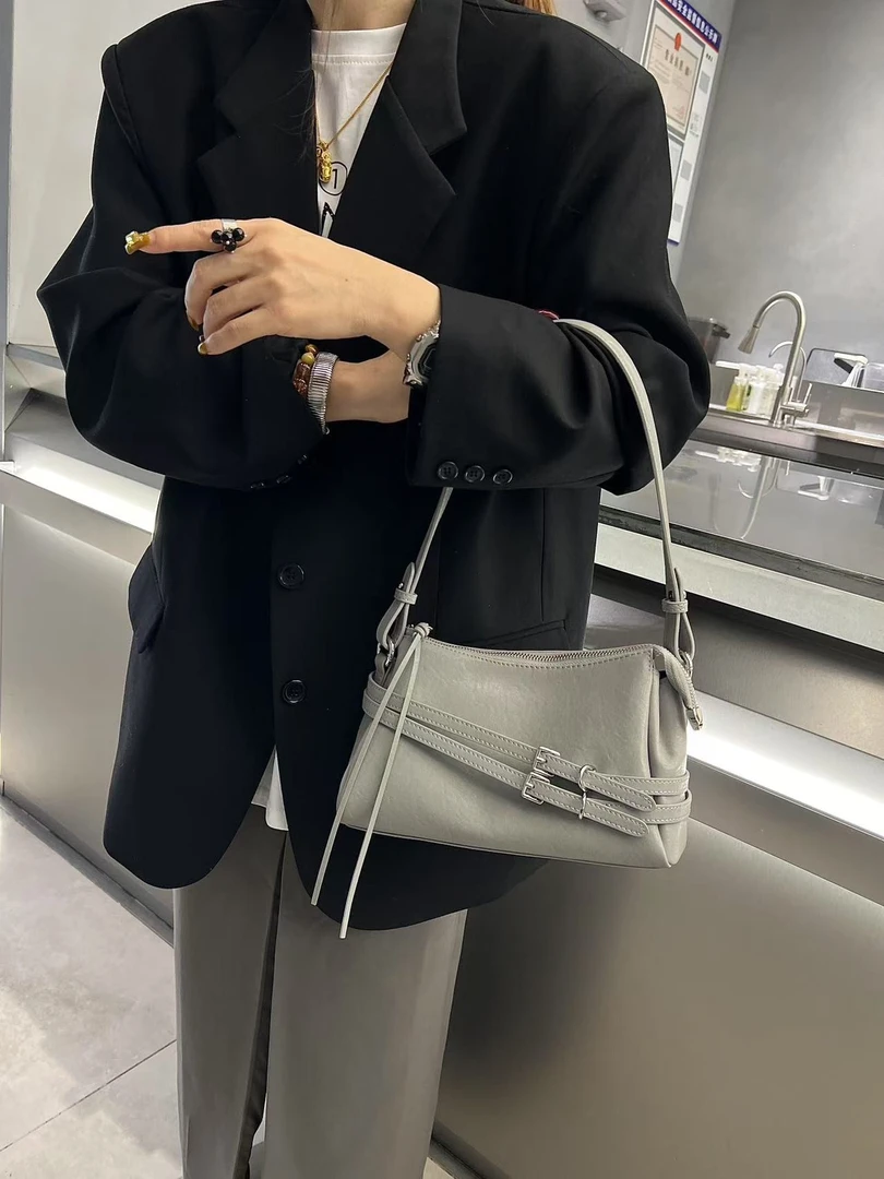 MJ8600太空灰 新款时尚通勤真皮女包