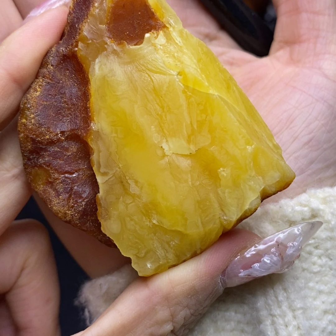 定制琥珀未镶嵌小**海胖