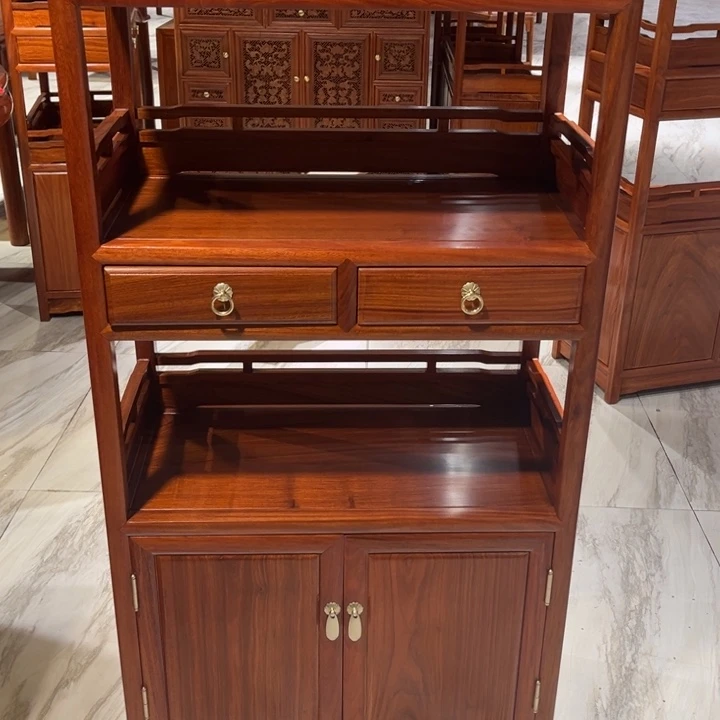 紫檀木类柜类家具猛**飞缅甸花梨木书架126