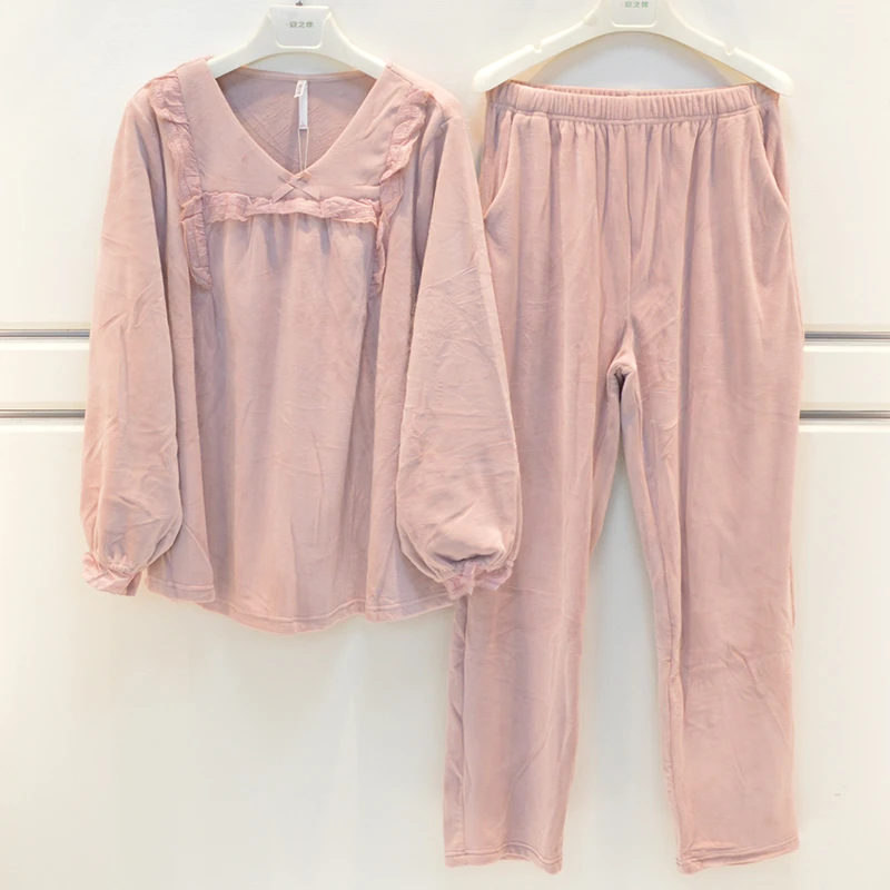 品牌睡衣女士秋冬家居服20183