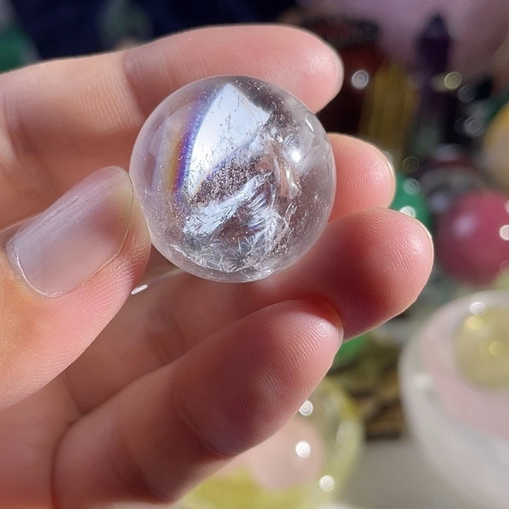 水晶珠宝半成品未镶嵌天然水晶小球