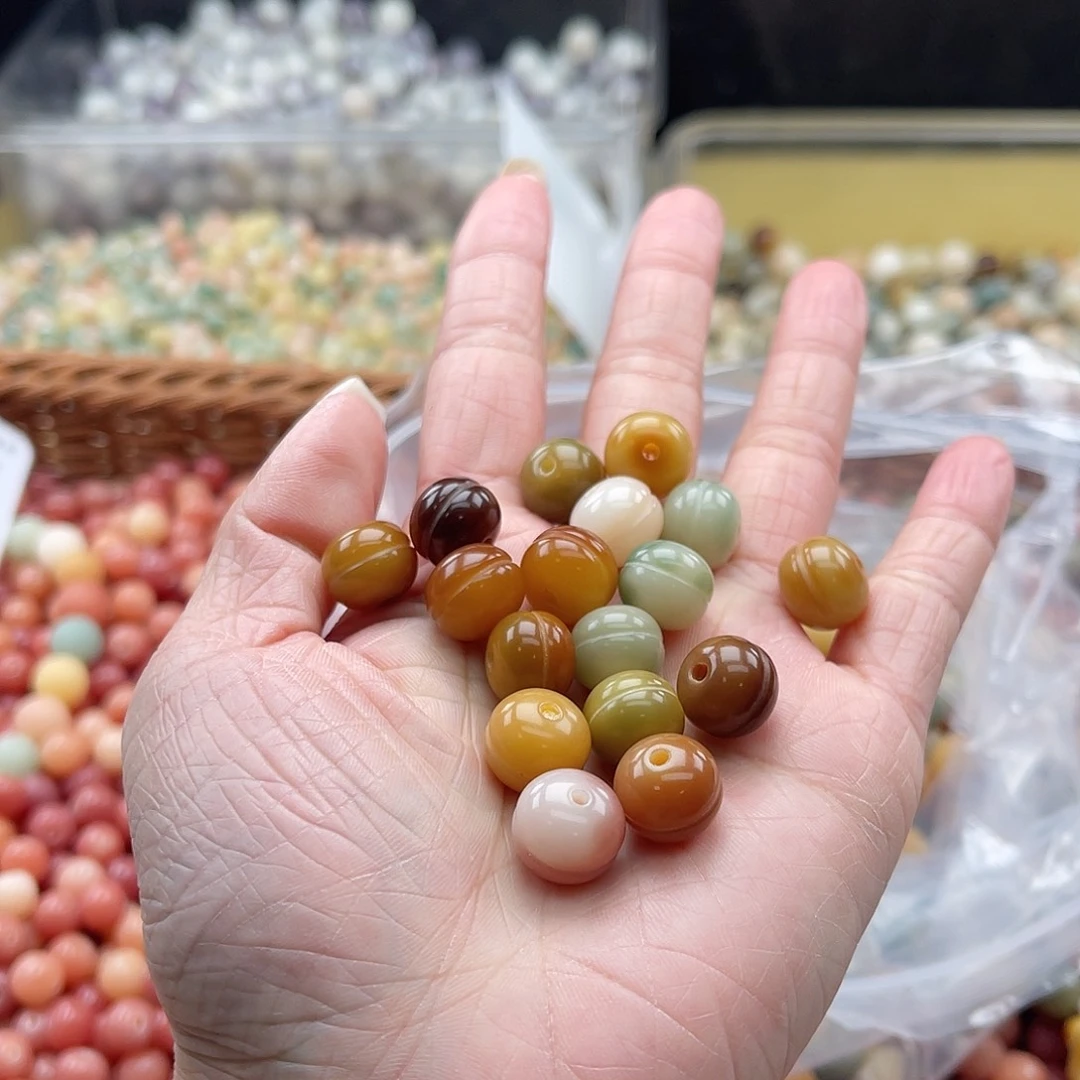 白玉菩提吊坠Q/12mm/50+10颗