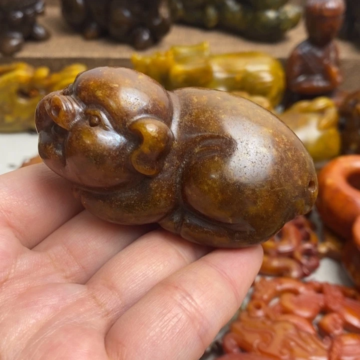 蛇纹石玉未镶嵌颈饰06