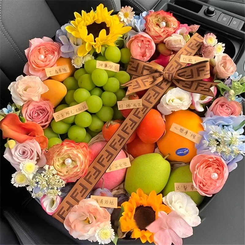 【同城免费配送】新鲜水果礼盒混搭玫瑰成品情侣求婚表白纪念定制款