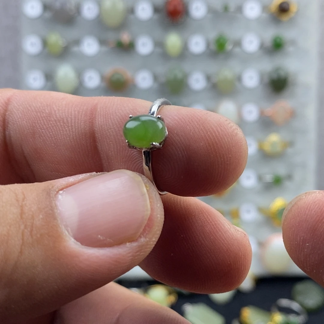 和田玉（碧玉）戒指合金