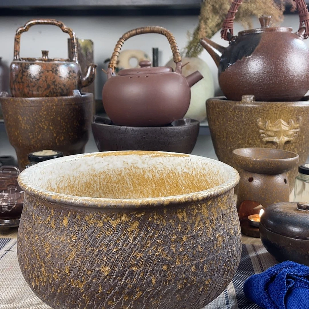 壶紫砂粗陶实用水洗