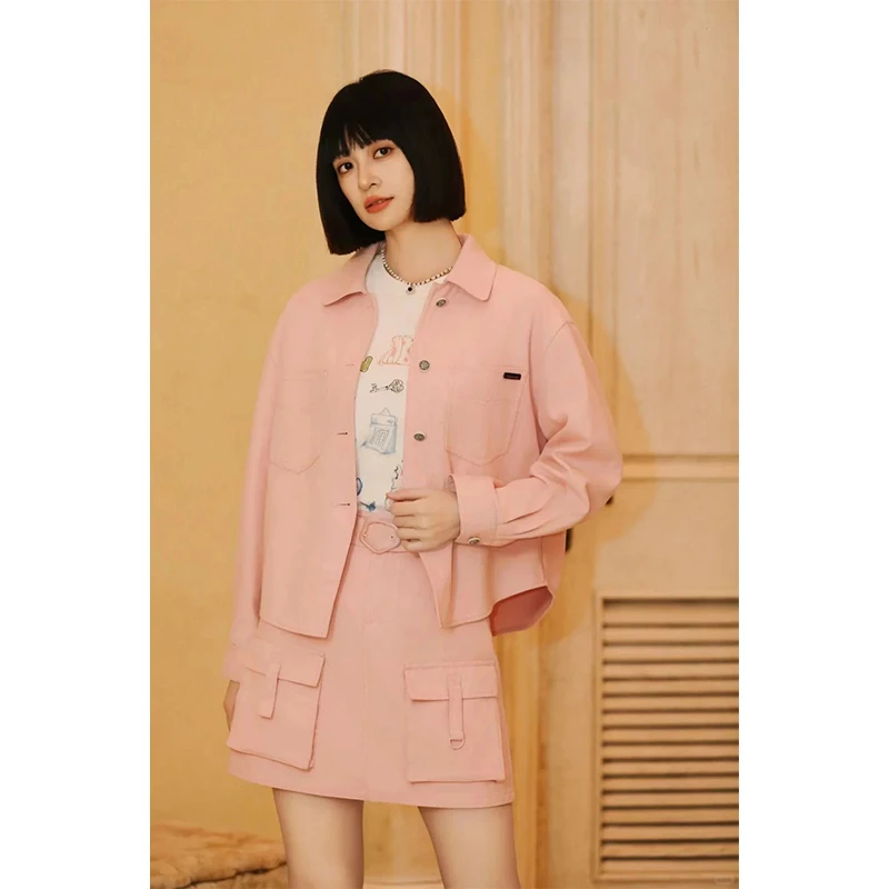 【檬】纯棉减龄显瘦小个子半身短裙2025春季新款专柜撤柜女装