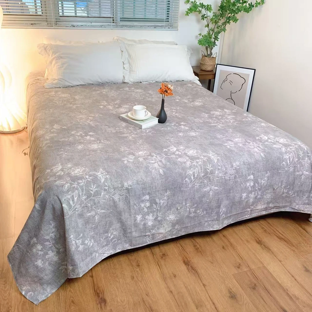 【水墨】A类小辣椒加厚磨毛简麻原麻2.4X2.5床单软糯亲肤四季通用