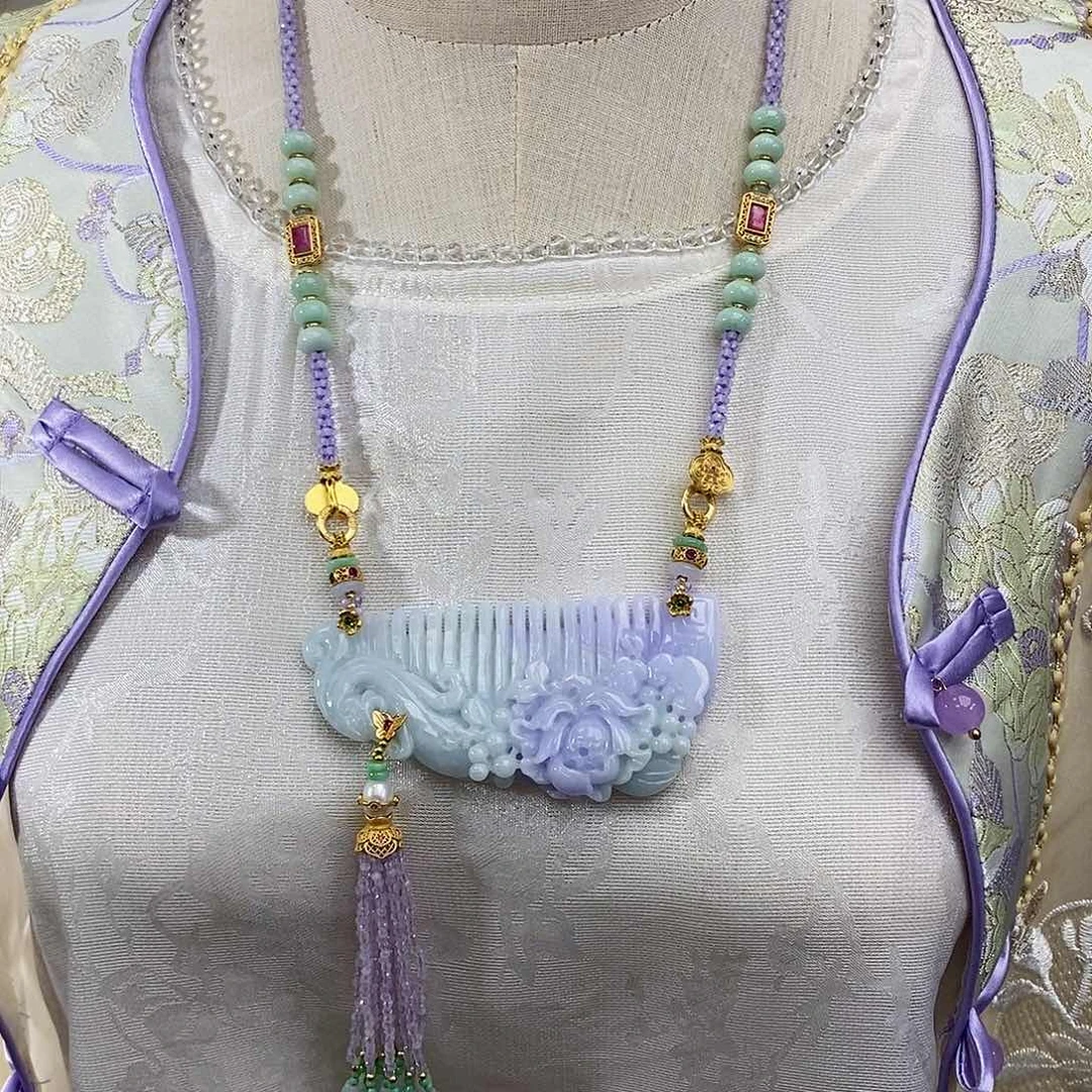 翡翠未镶嵌颈饰天然