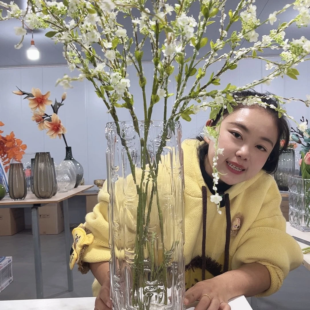 4015竹筒水晶玻璃花瓶