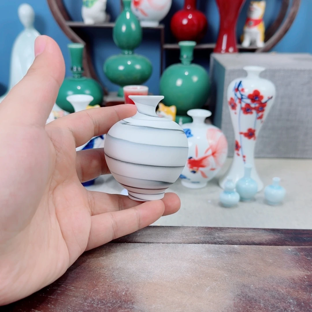 陶瓷手工小花器摆件