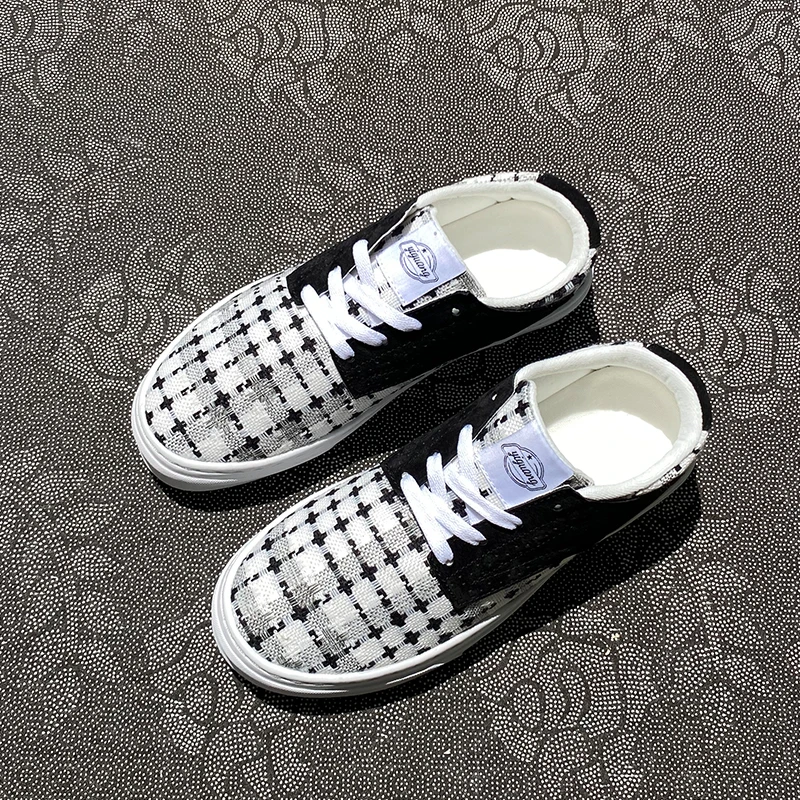 夏季新款潮鞋黑白色低帮休闲板鞋透气男士帆布鞋学生平底鞋子男鞋