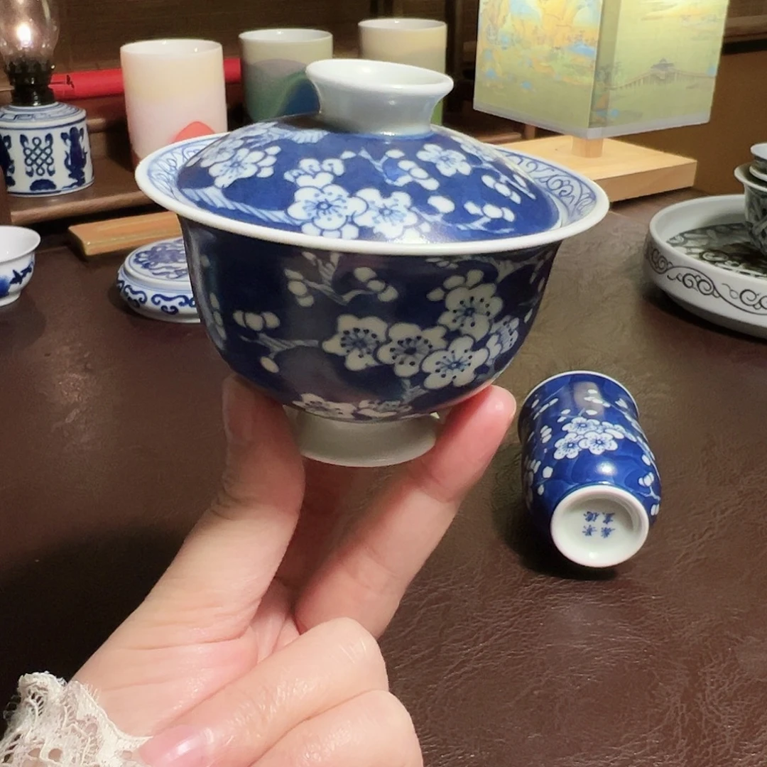 陶盖碗精品手绘盖碗福利价