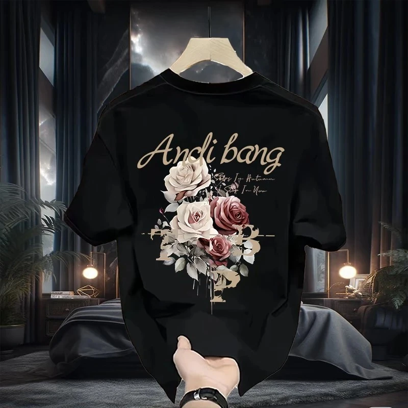 Moleubak 美式复古潮流高街港风重磅纯棉短袖T恤男夏季ins宽松