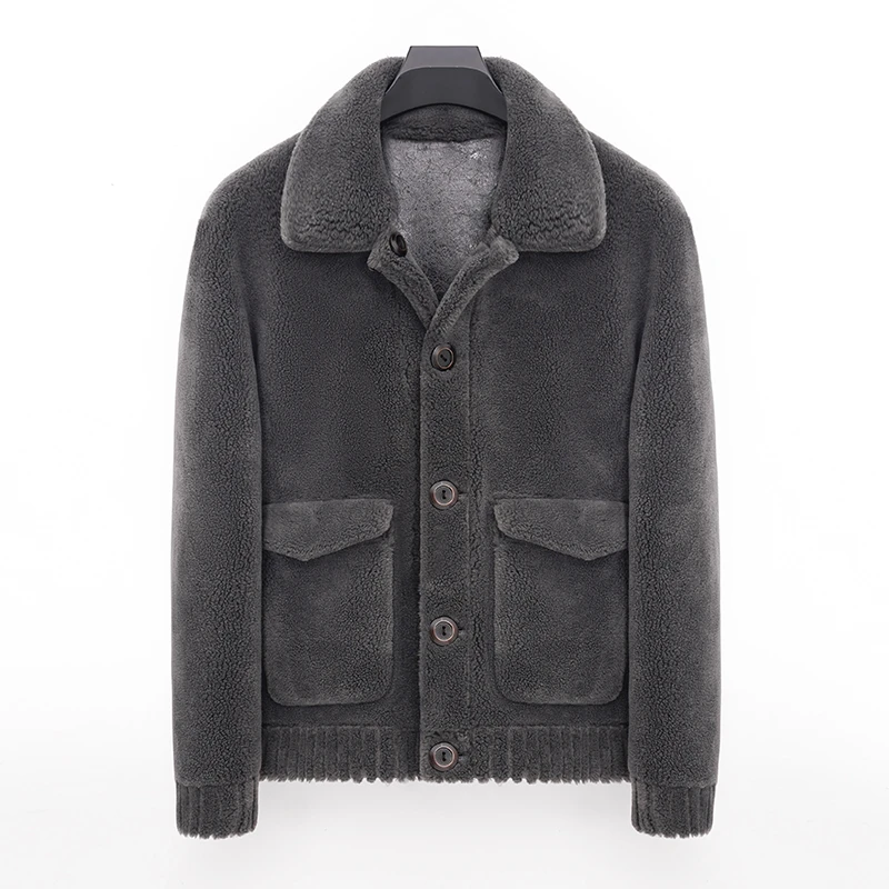 【囡囡】海宁秋冬休闲时尚纯色翻领加厚保暖短外套K639