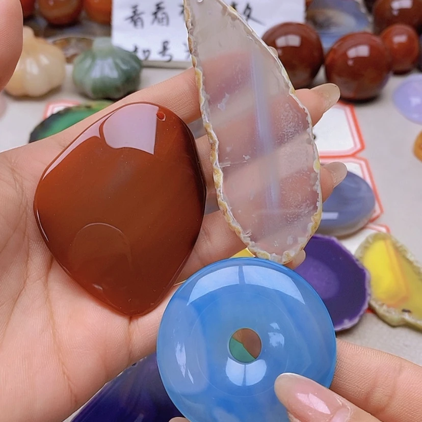 【闪购商品】未镶嵌玛瑙/玉髓珠宝半成品老*V