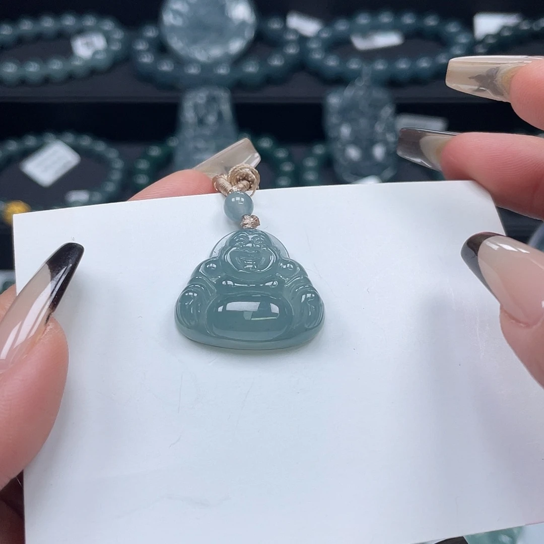 翡翠未镶嵌吊坠(赠链)