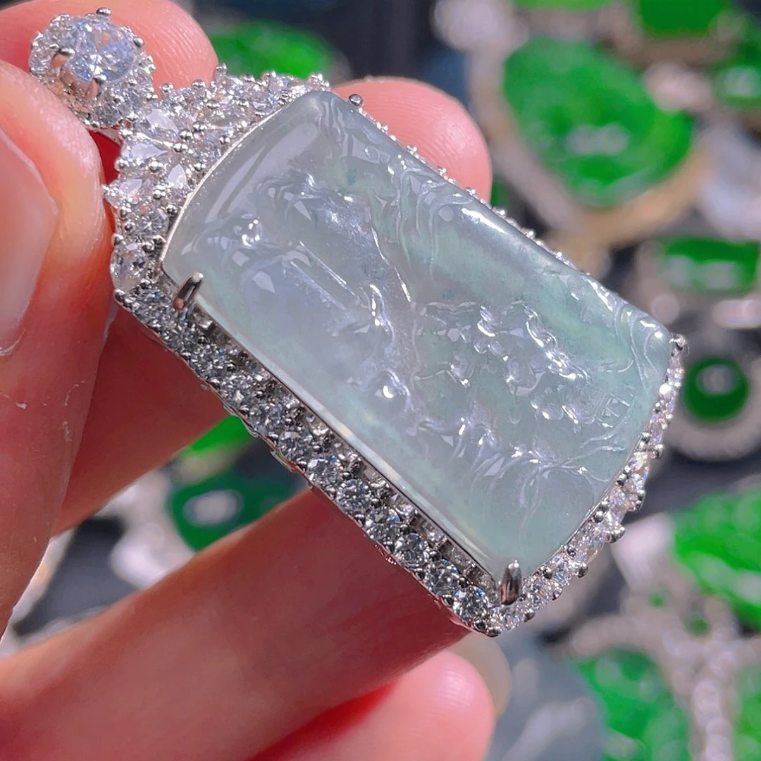 翡翠未镶嵌吊坠(不含链)