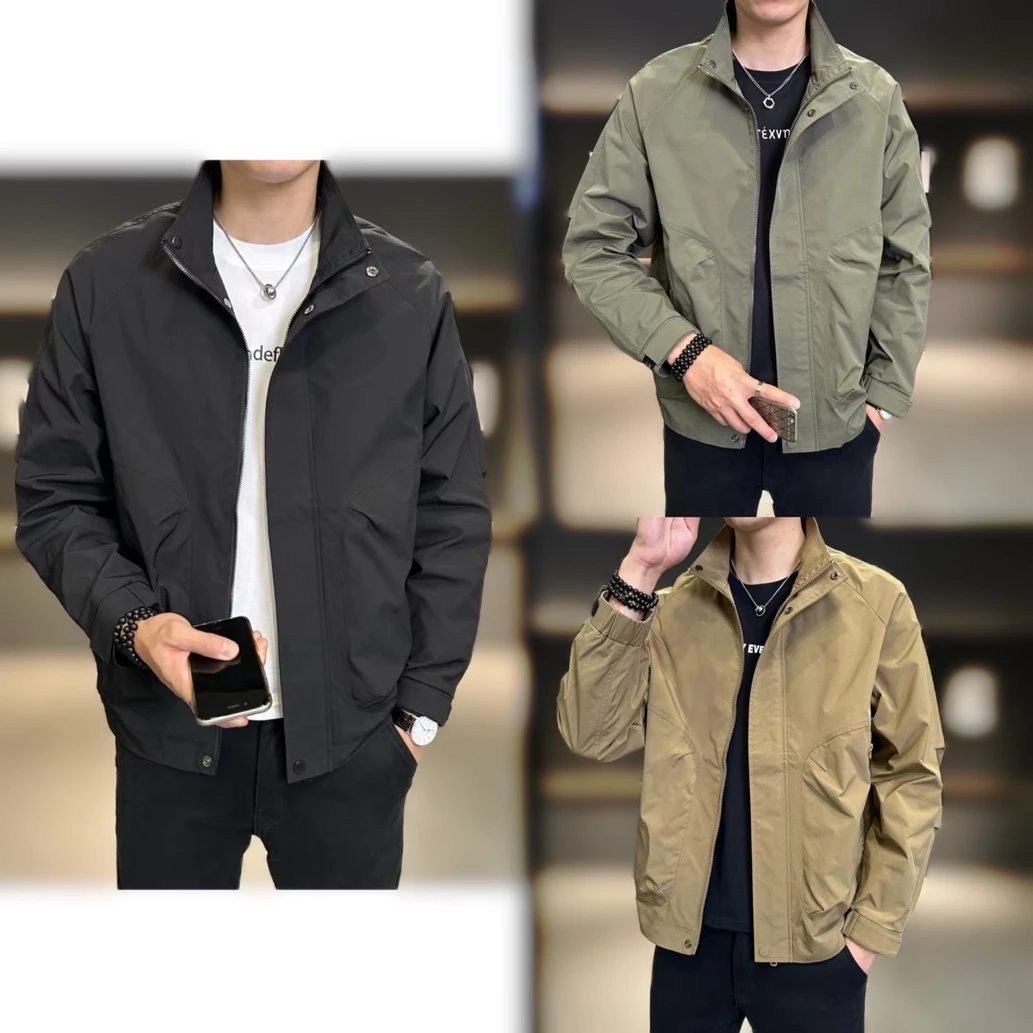 男士夹克外套立领修身阳光休闲百搭春装春秋季户外运动上衣时尚
