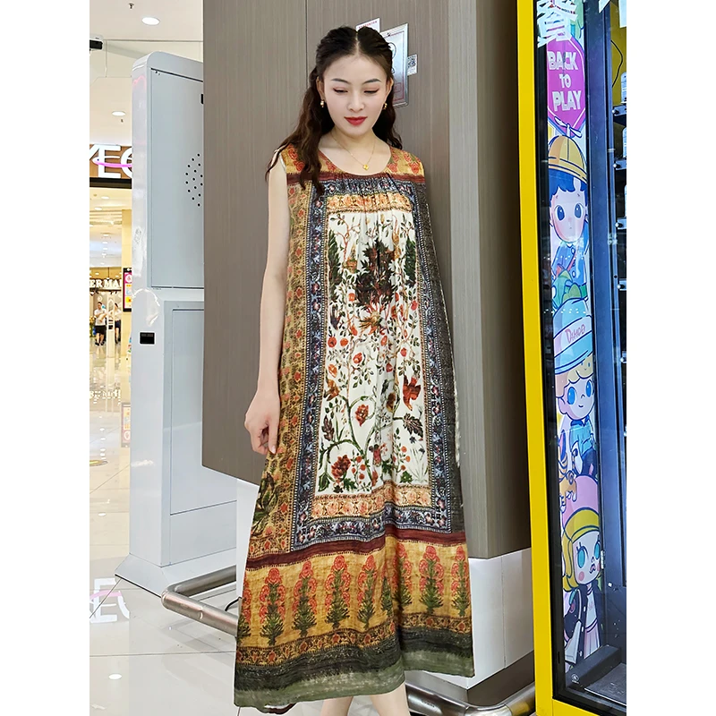 【定位花-双口袋连衣裙】腰带版背心连衣裙度假通勤女夏可收腰