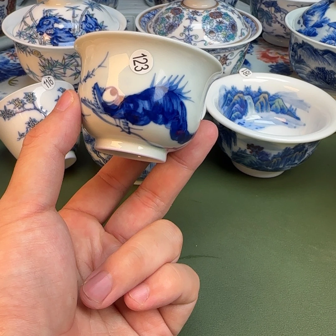 彦祖纯手工手绘茶具123
