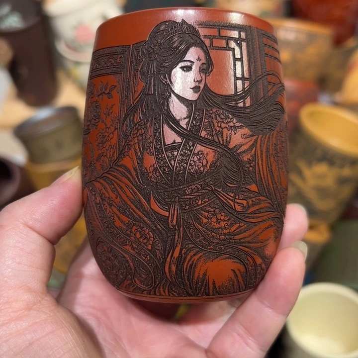 紫砂茶杯宜兴紫砂主人杯