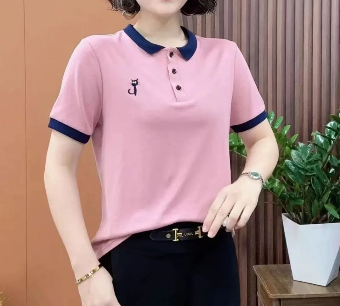 夏季简约百搭休闲T恤POLO领