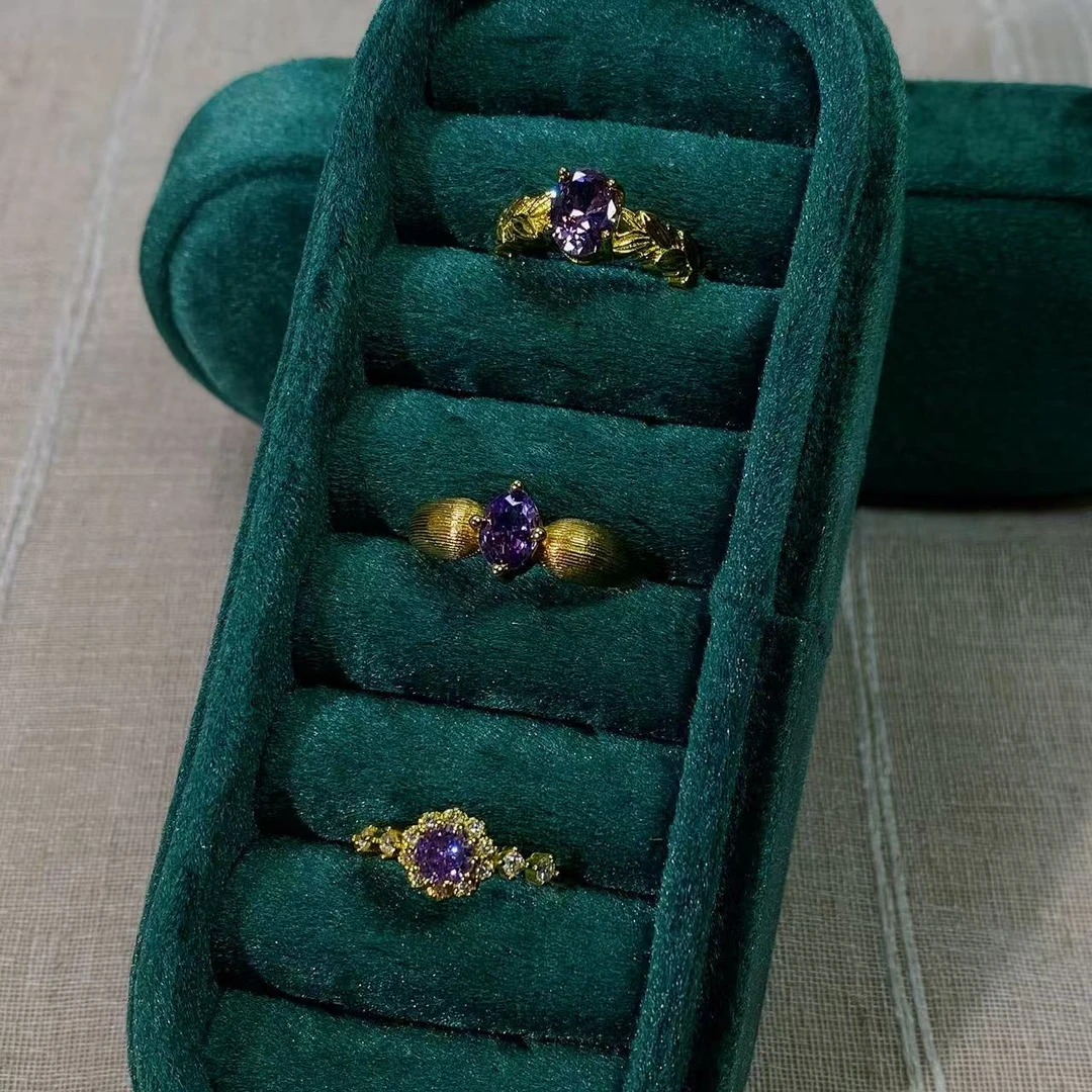 铜合金锆石戒指 【福利款】铜镀金锆石戒指孤品轻奢日韩ins开口戒指