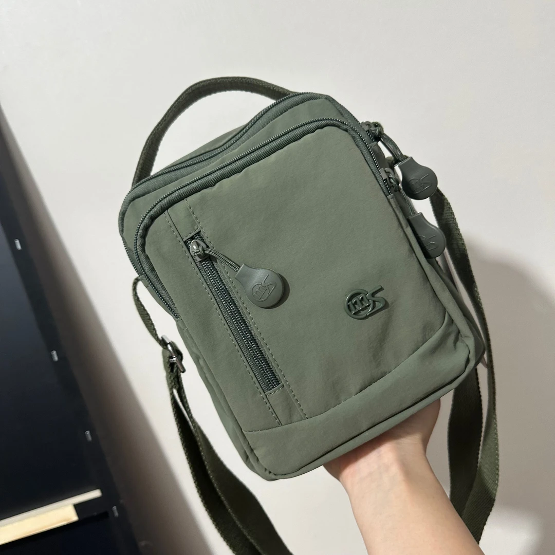 [楠木与光]男女同款多层2025新款潮休闲轻便手提包单肩斜跨布包