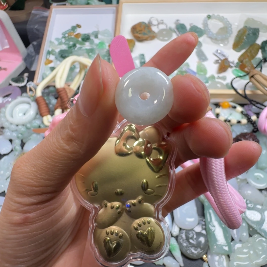 顺***神翡翠未镶嵌吊坠(赠链)平安扣吊坠