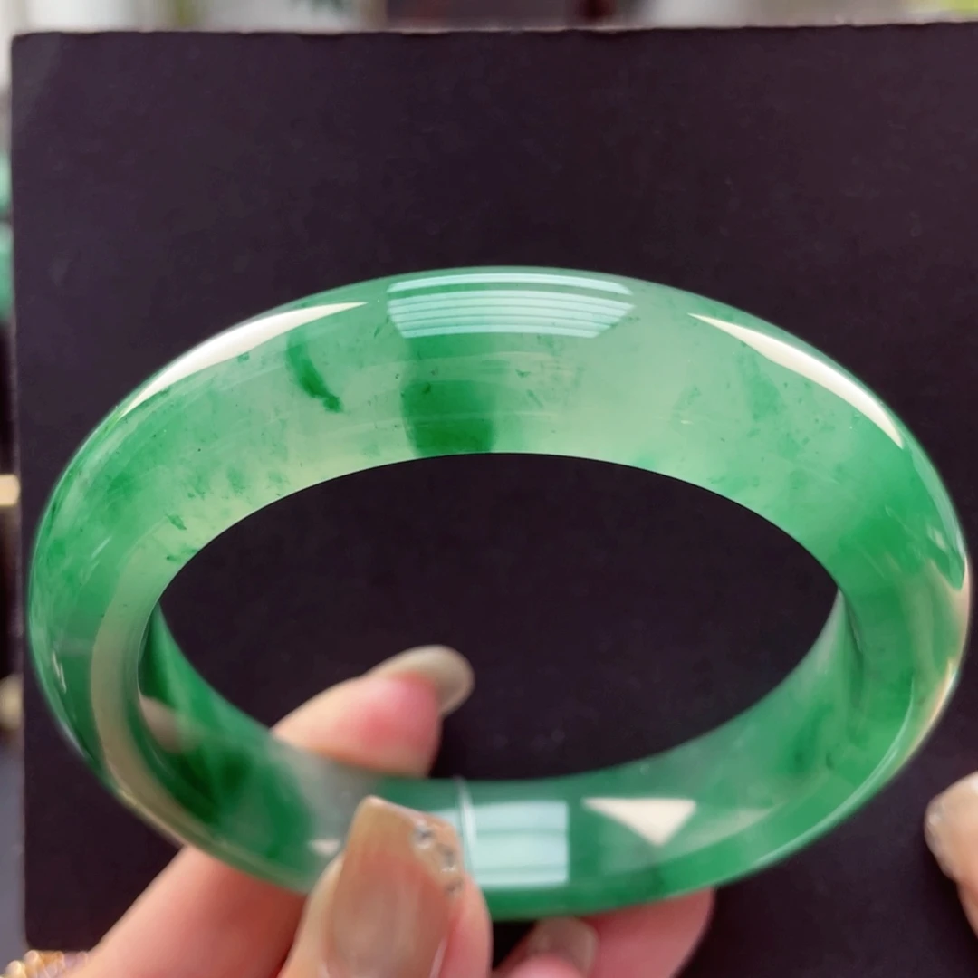 更***新石英质玉未镶嵌手镯58-59