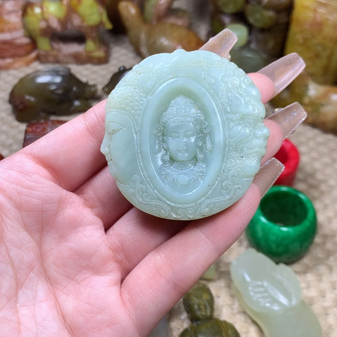 白玉菩提吊坠挂件