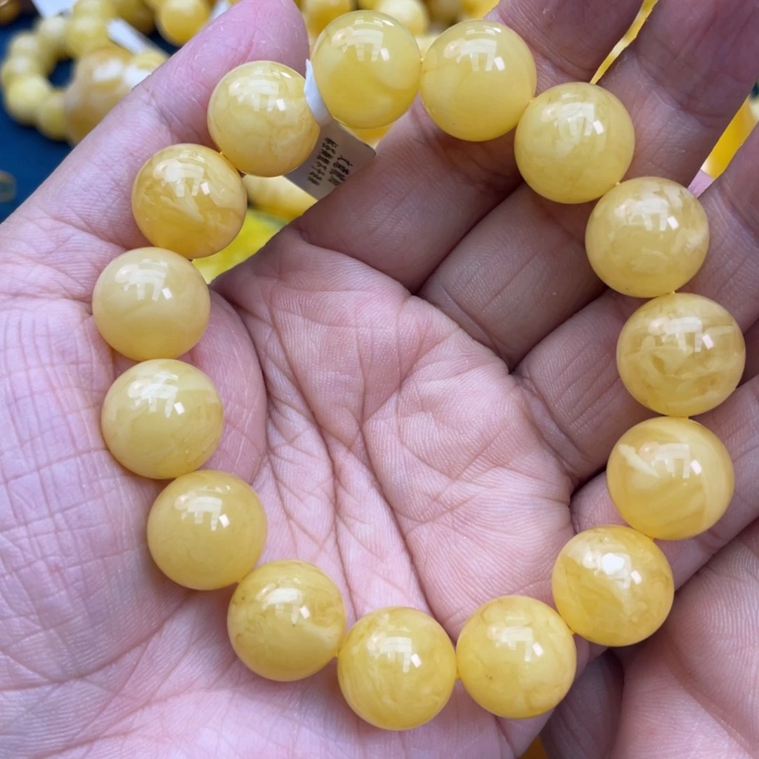 琥珀裸石未镶嵌琥珀蜜蜡14m m