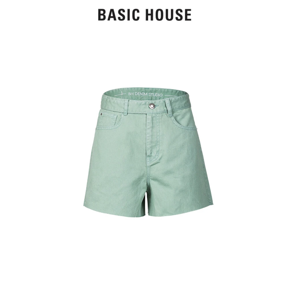 Basic House/百家好时尚休闲牛仔短裤 BJ2382-HUDP321OMT