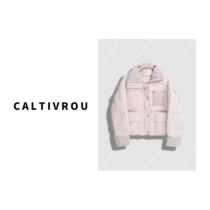 【欧包鹅绒服】云感欧包百搭保暖短款羽绒服-Y13698-X