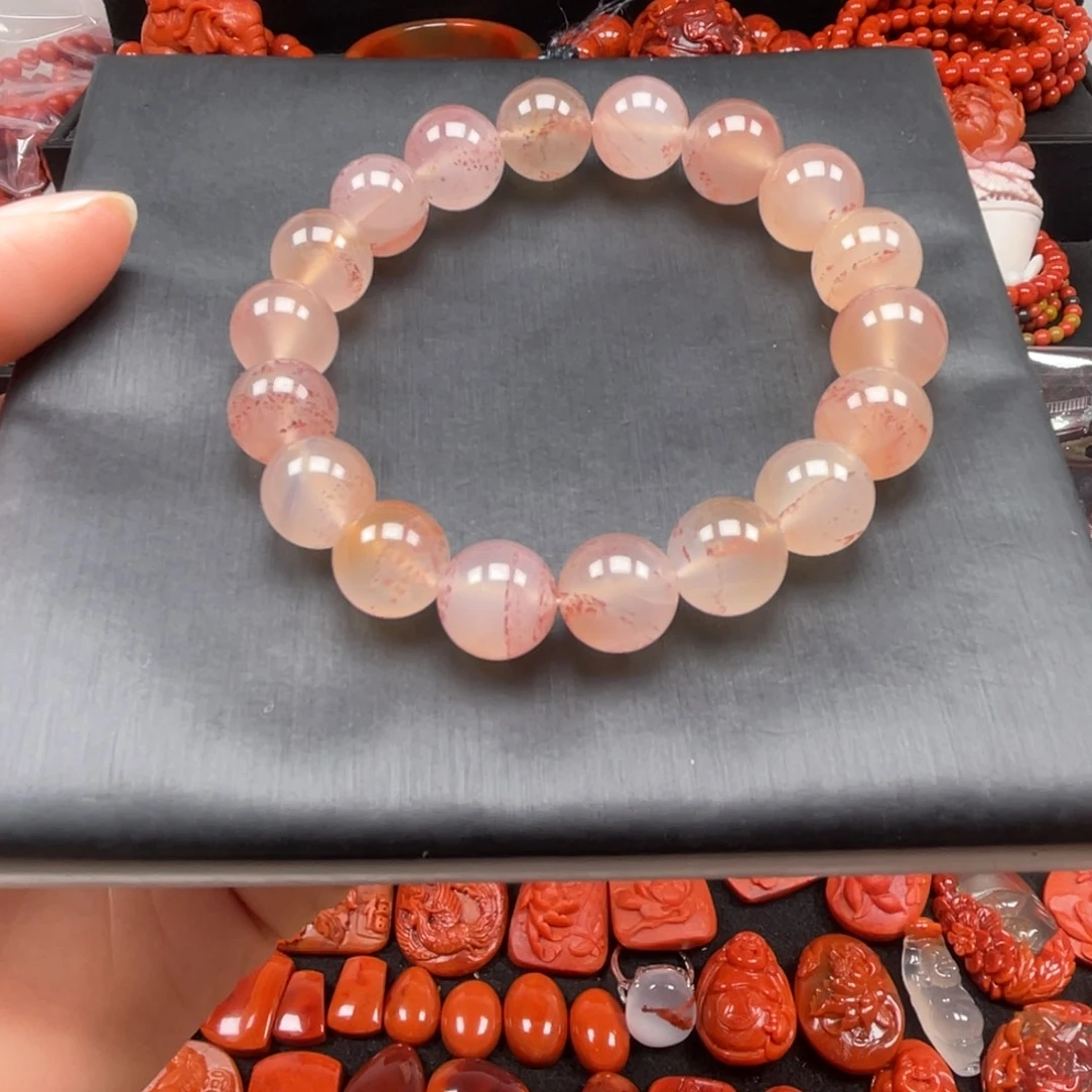 南红玛瑙未镶嵌满天星手串卡12