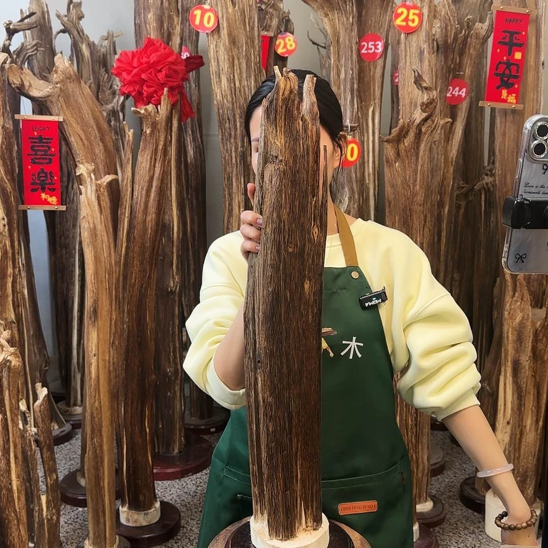 沉香木摆件天然沉香原木摆件➕底座