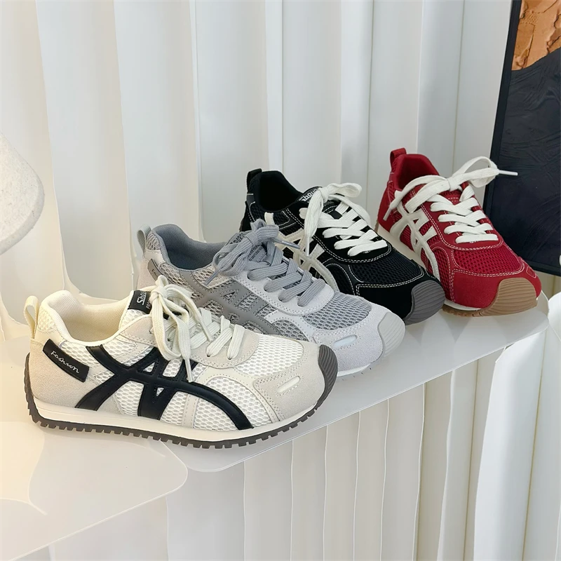 首谷爆款厚底透气阿甘鞋女鞋2025早秋新款百搭舒适轻便休闲运动鞋