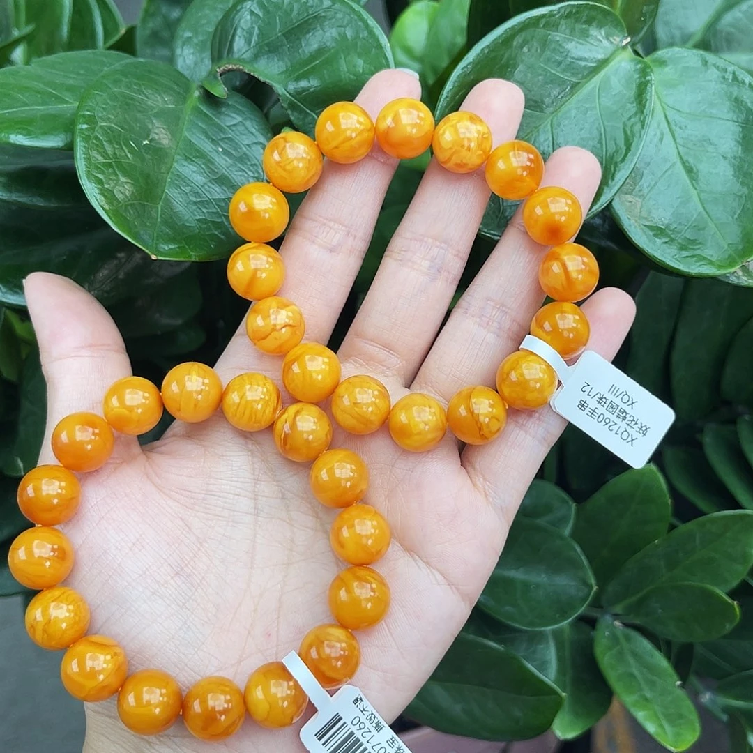 琥珀未镶嵌手链12m多样性发其一