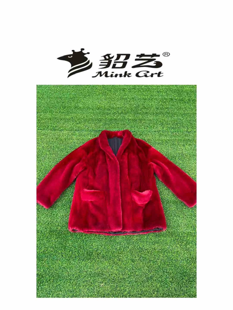 貂艺  | 【胭脂红】进口紫金短二胭脂红 天鹅绒整貂款皮草女