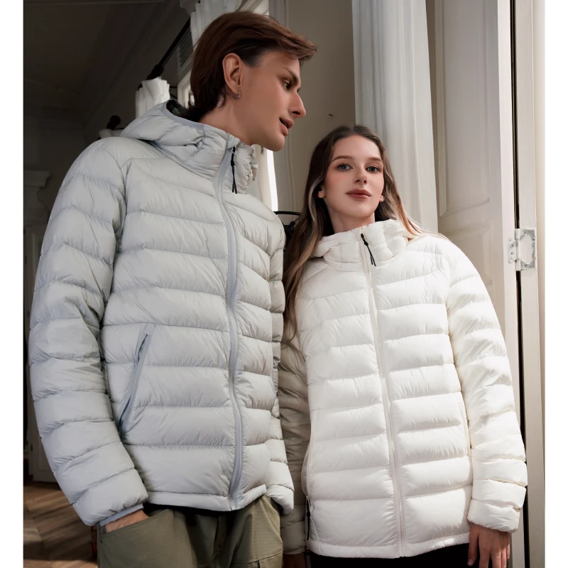 SOSTINESOSTINE「排骨轻薄 90白鸭绒」三防登山连帽抗寒羽绒外套