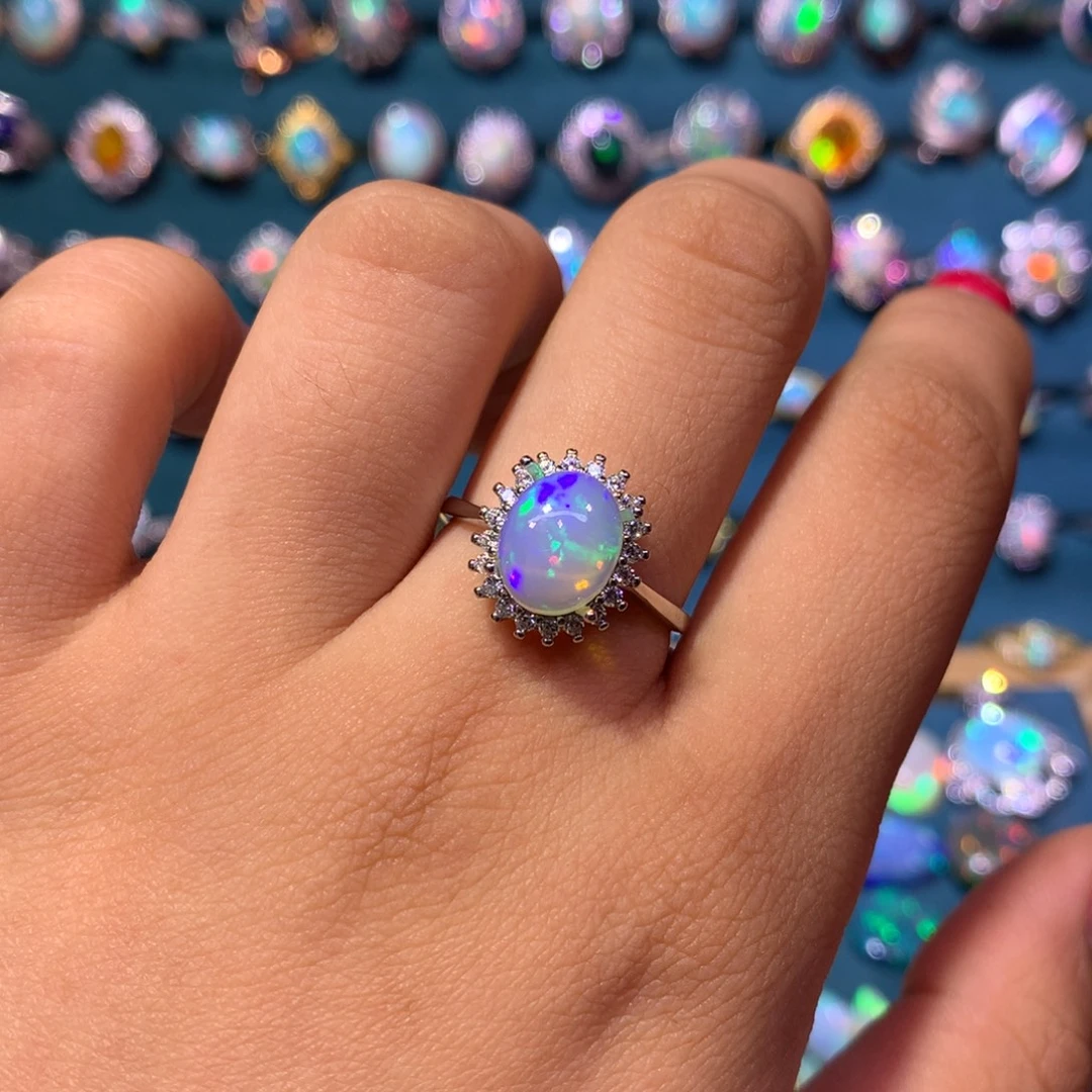 自***鸟欧泊银S925镶嵌戒指款